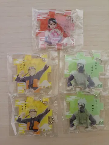 NARUTO 아크릴 키링 5개 세트 후지큐 하이랜드 한정판