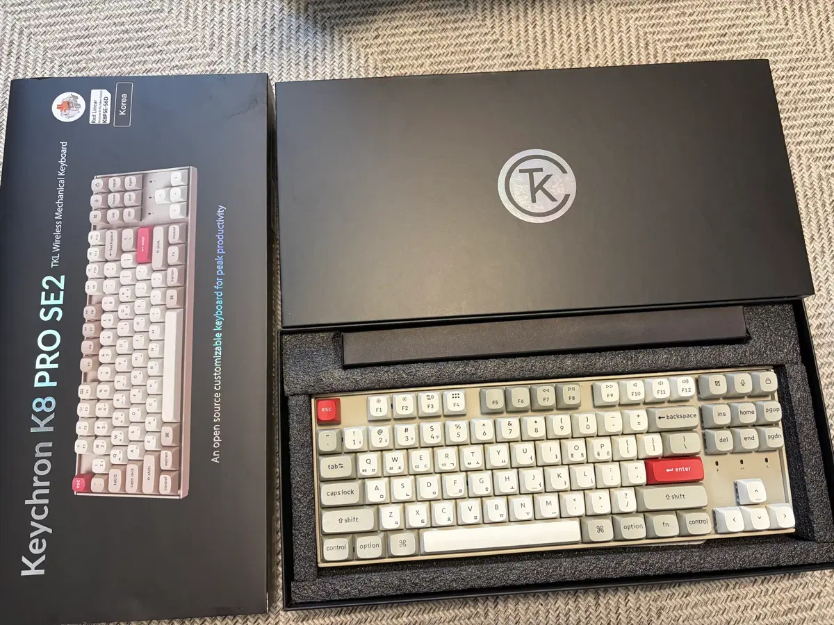 키크론 K8 PRO SE2 TKL 무선 기계식 키보드 저소음 저축 풀박스