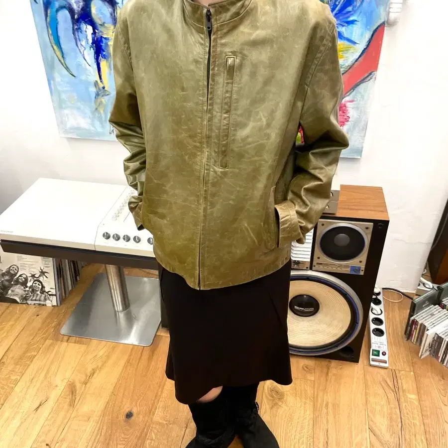 DKNY 레더 자켓