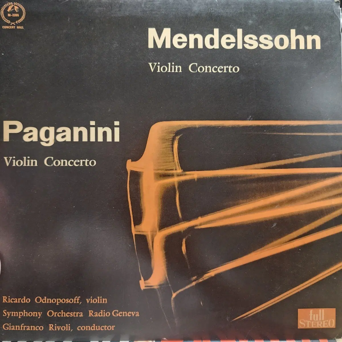 리카르도 오드노포소프 Ricardo Odnoposoff Mendelssohn Paganini Violin Concertos LP