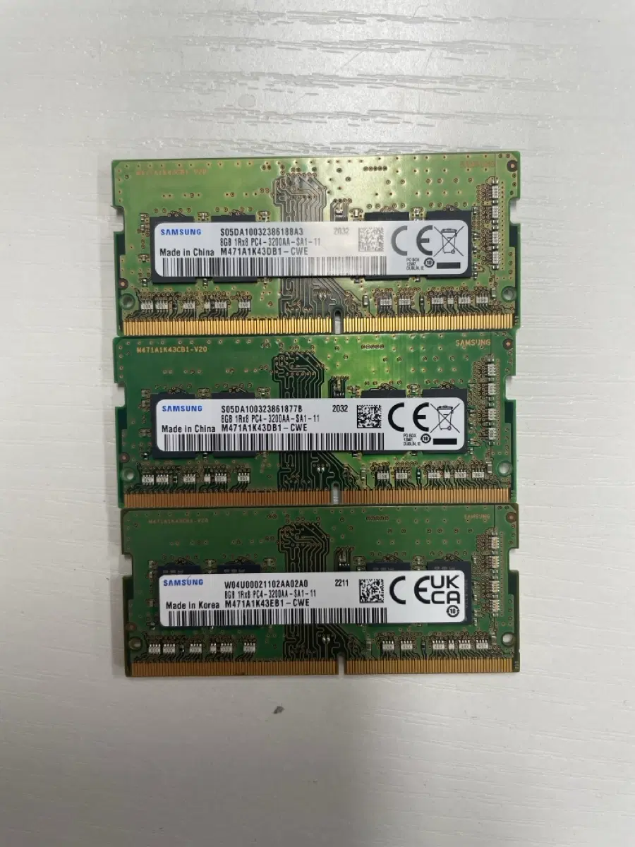 삼성전자 노트북 메모리 DDR4 8GB PC4-3200AA(개당)