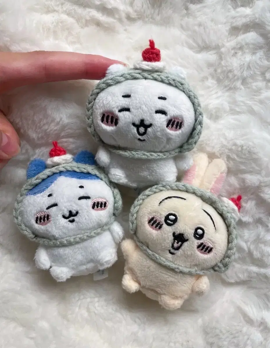 치이카와 앉은누이 메론소다 모자(치이, 하치, 우사기)