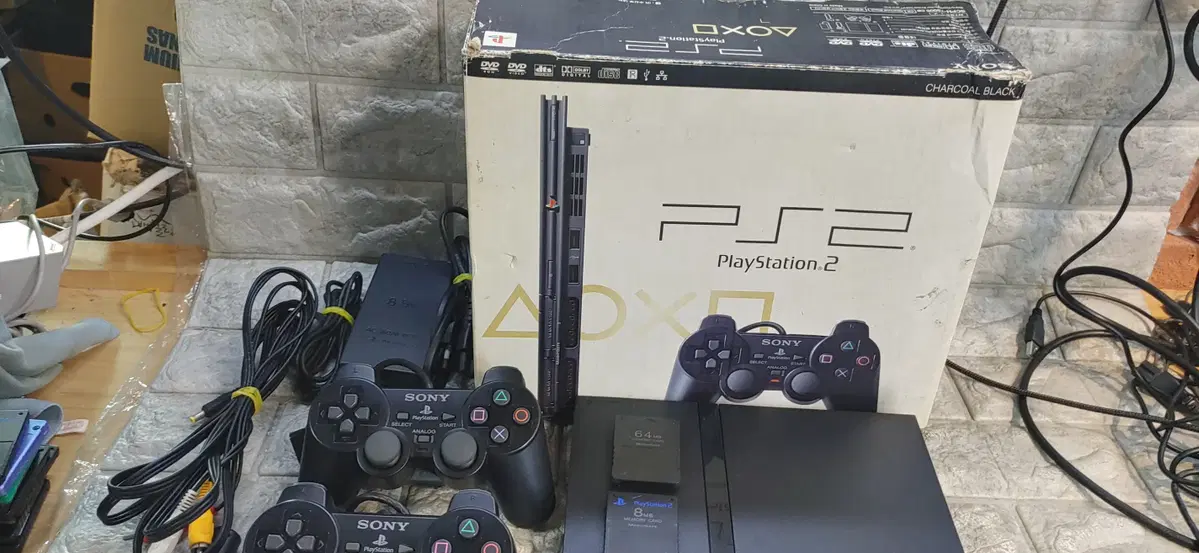 소니 ps2 scph-75005 미니플스 2인 박스셋