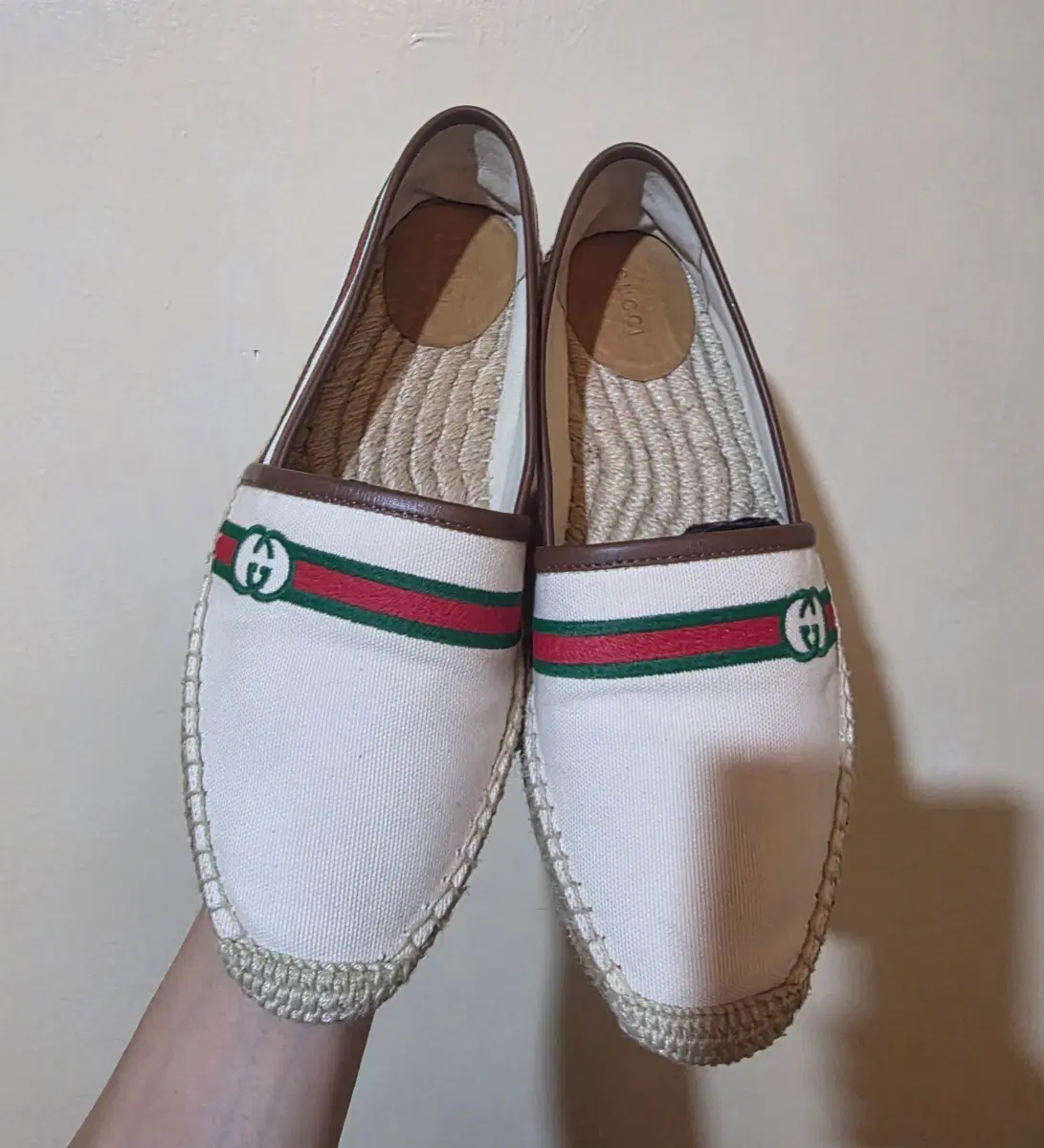 Gucci Espadrille Canvas 37 (240) Like New
