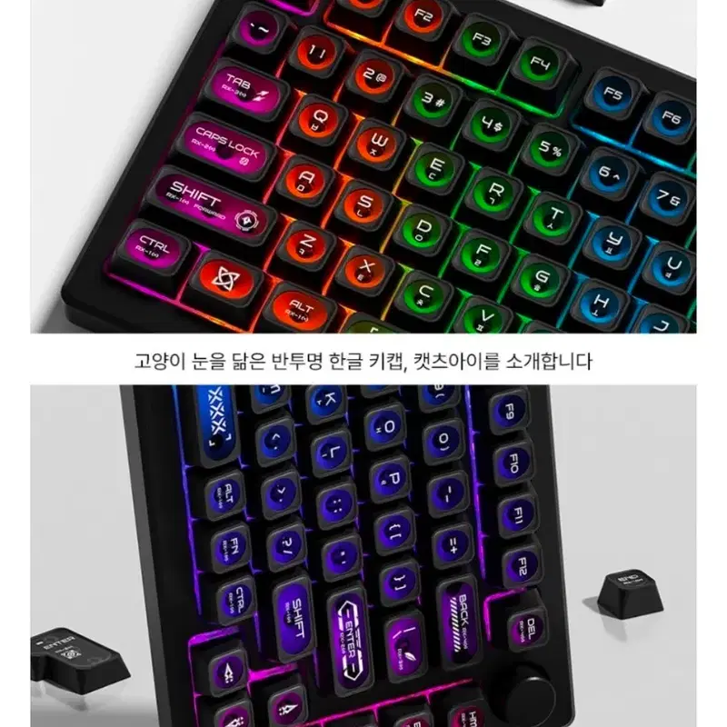 캣츠아이 한영문 블랙 반투명 키캡 팝니다
