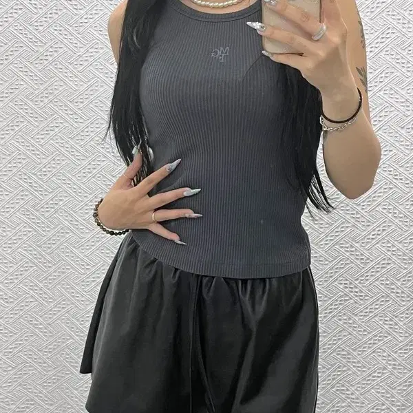 마리떼 프랑소와 저버 빈티지 캐주얼 펑크 슬리브리스 나시 S C14646