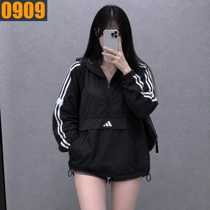 105 Adidas 아디다스 3스트라이프 아노락 후드 바람막이 XL