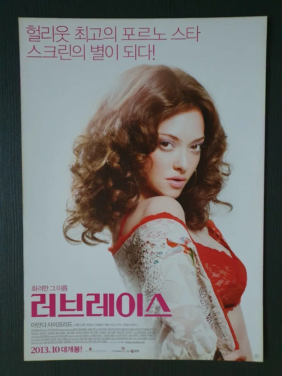 영화 러브레이스 전단지 팜플렛 A4 아만다 사이프리드