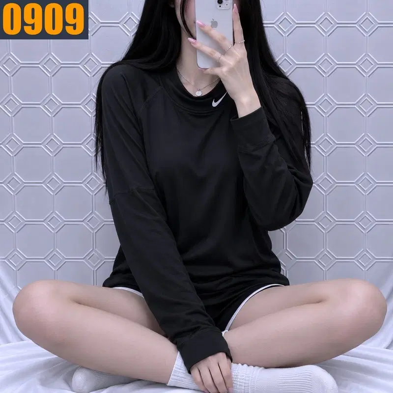 105 Nike 나이키 드라이핏 블랙 기능성 긴팔 티셔츠 L