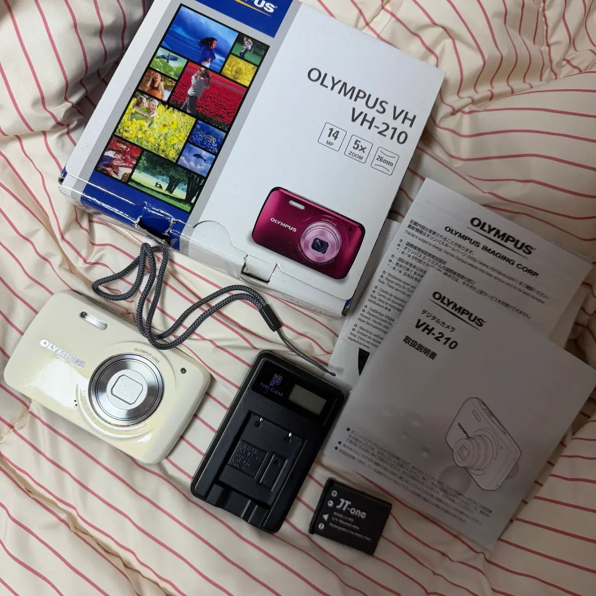 올림푸스 Olympus VH-210 빈티지 디지털카메라 디카 화이트 풀박스