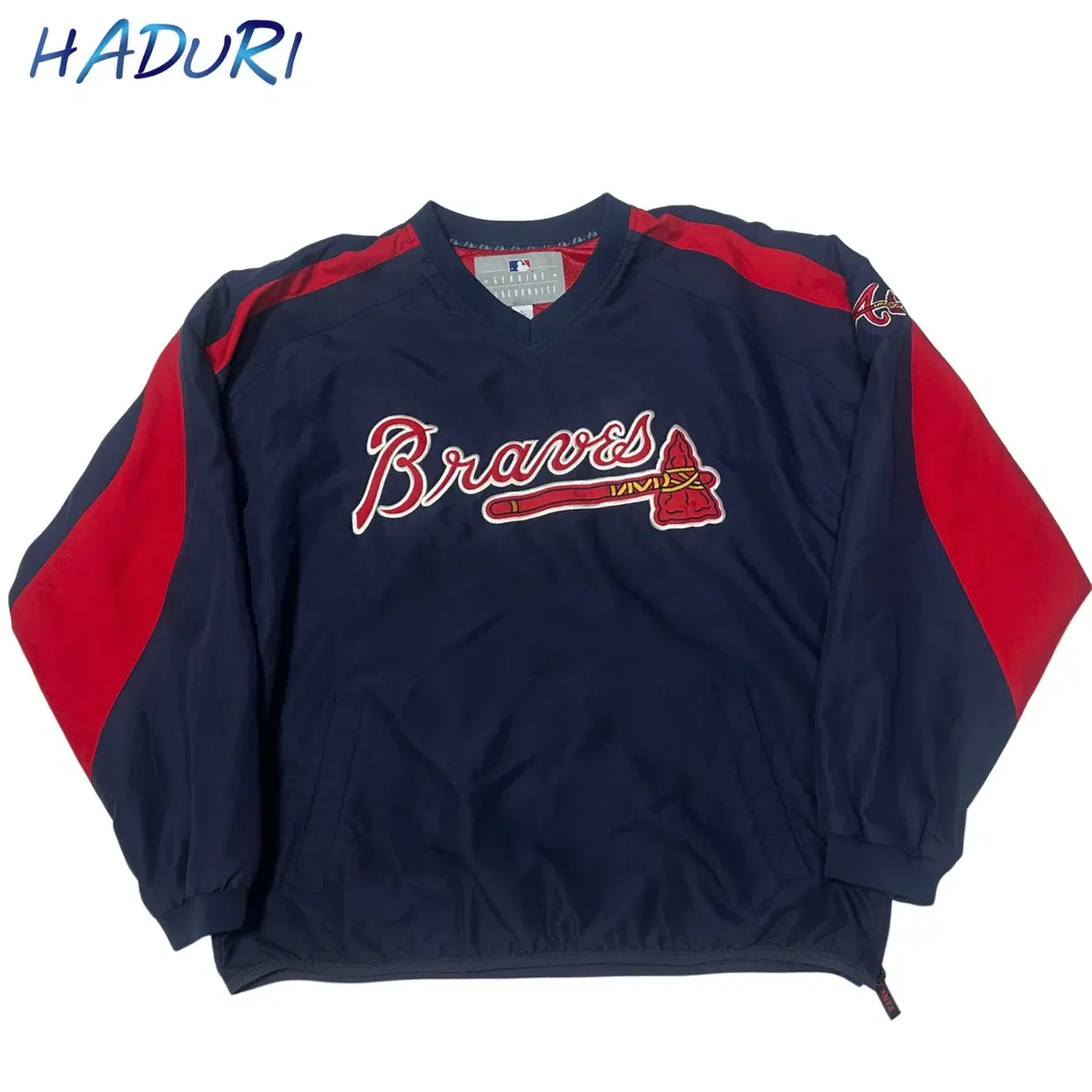 MLB 90s 애틀랜타 브레이브스 네이비나일론웜업 L