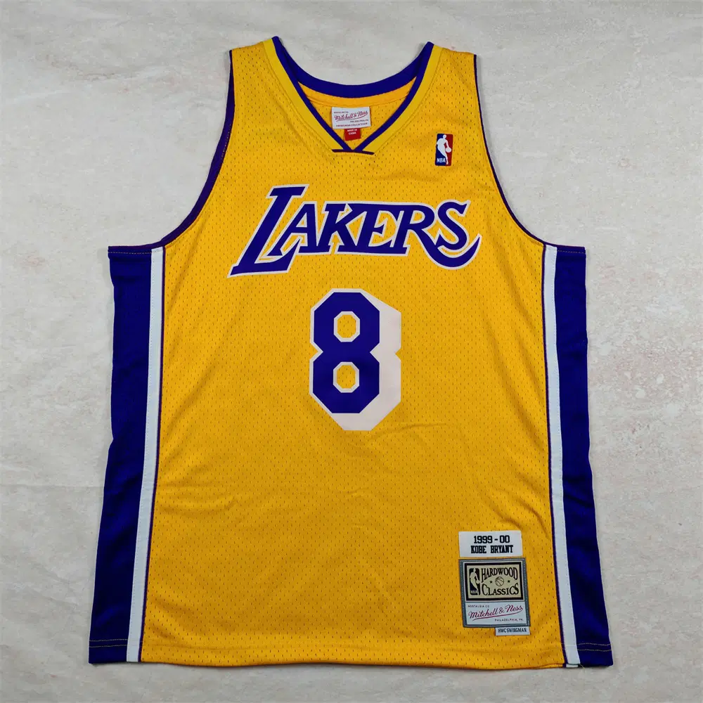 NBA 레이커스 브라이언트 8번 1999 00 하드우드 클래식 레트로 농구 유니폼 남녀공용 저지