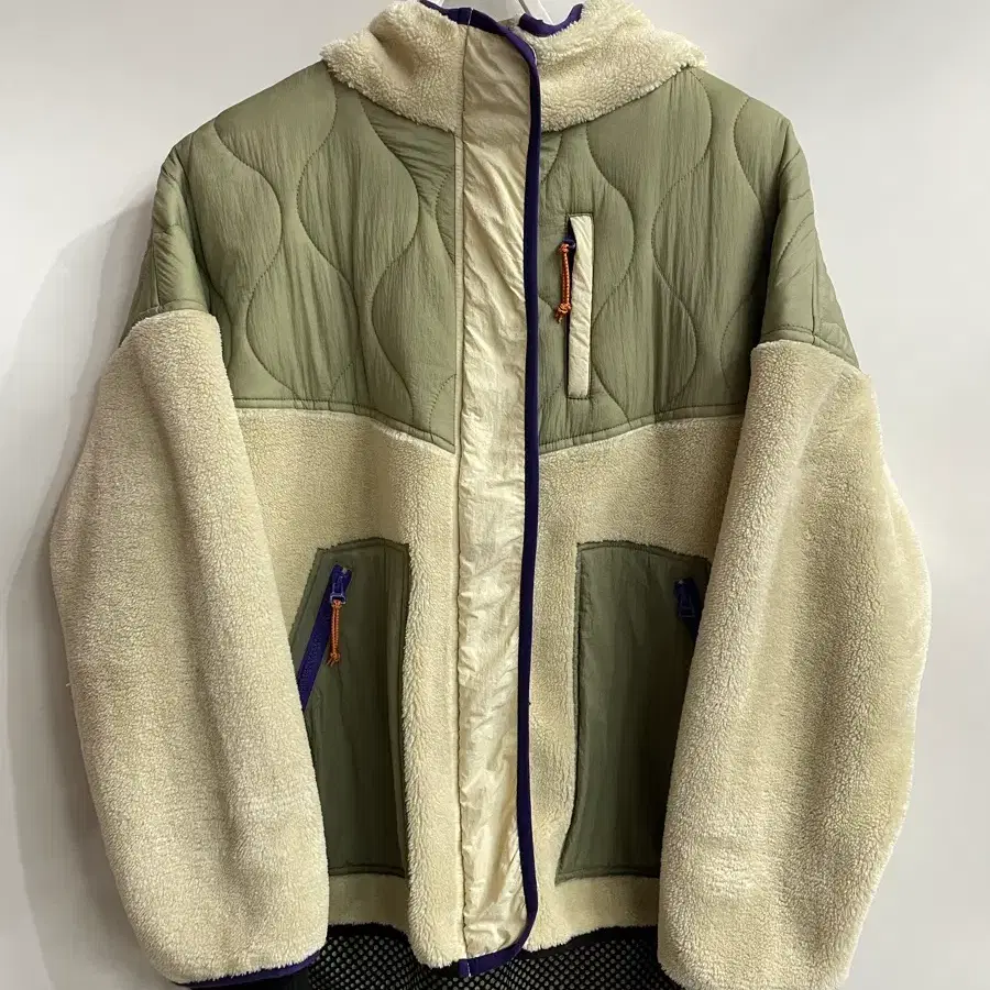 [S] 자라(ZARA) 퀼팅 믹스 보아 플리스 후드 자켓 3.5