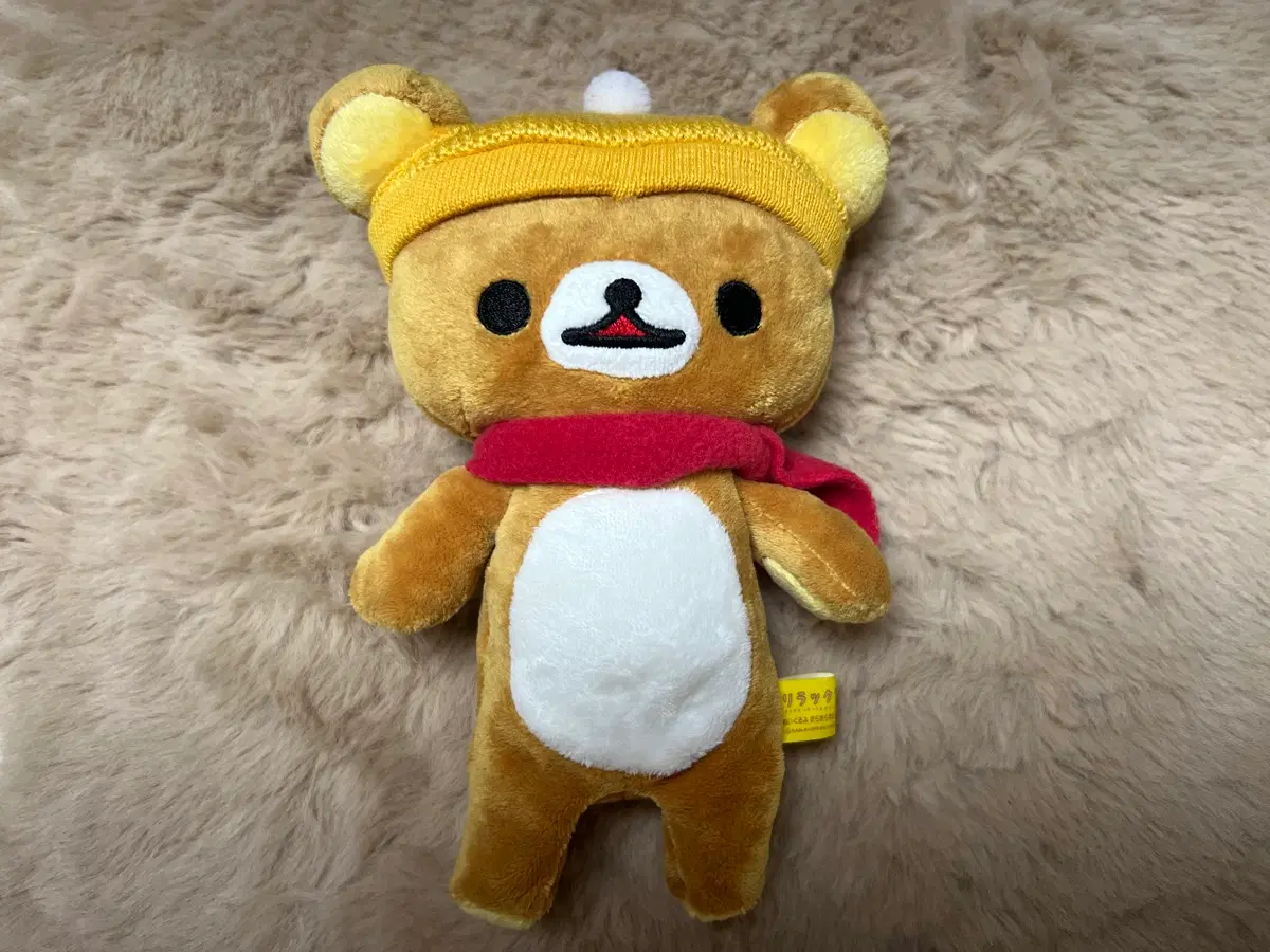 고전 빨간목도리 노란모자 비니 리락쿠마 인형 누이
