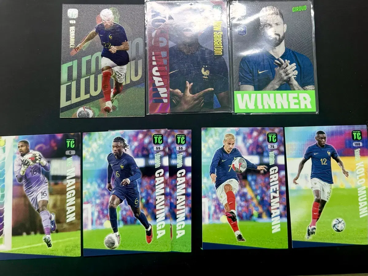 파니니 TC 축구 카드 일괄 Griezmann Kolo Muani Giroud