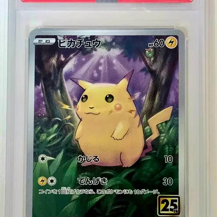 포켓몬카드 일판 25주년 피카츄 (뚱카츄) PSA 10 (2021 s8a 001/028)