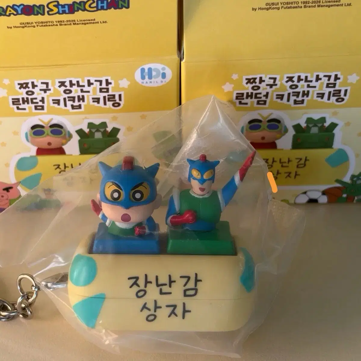 짱구 장난감 랜덤 키캡 키링 액션가면 클리커