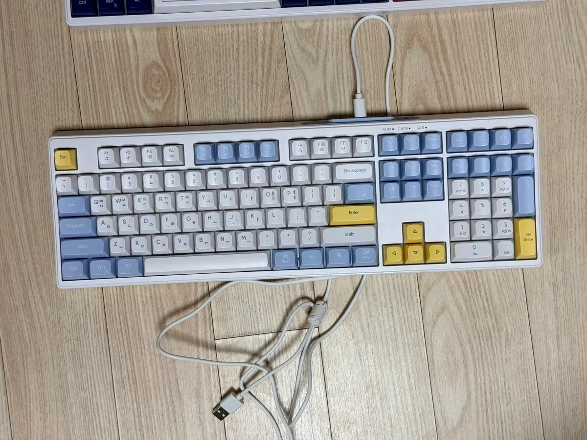 앱코 MK108 저소음 풀배열 키보드 베이비블루
