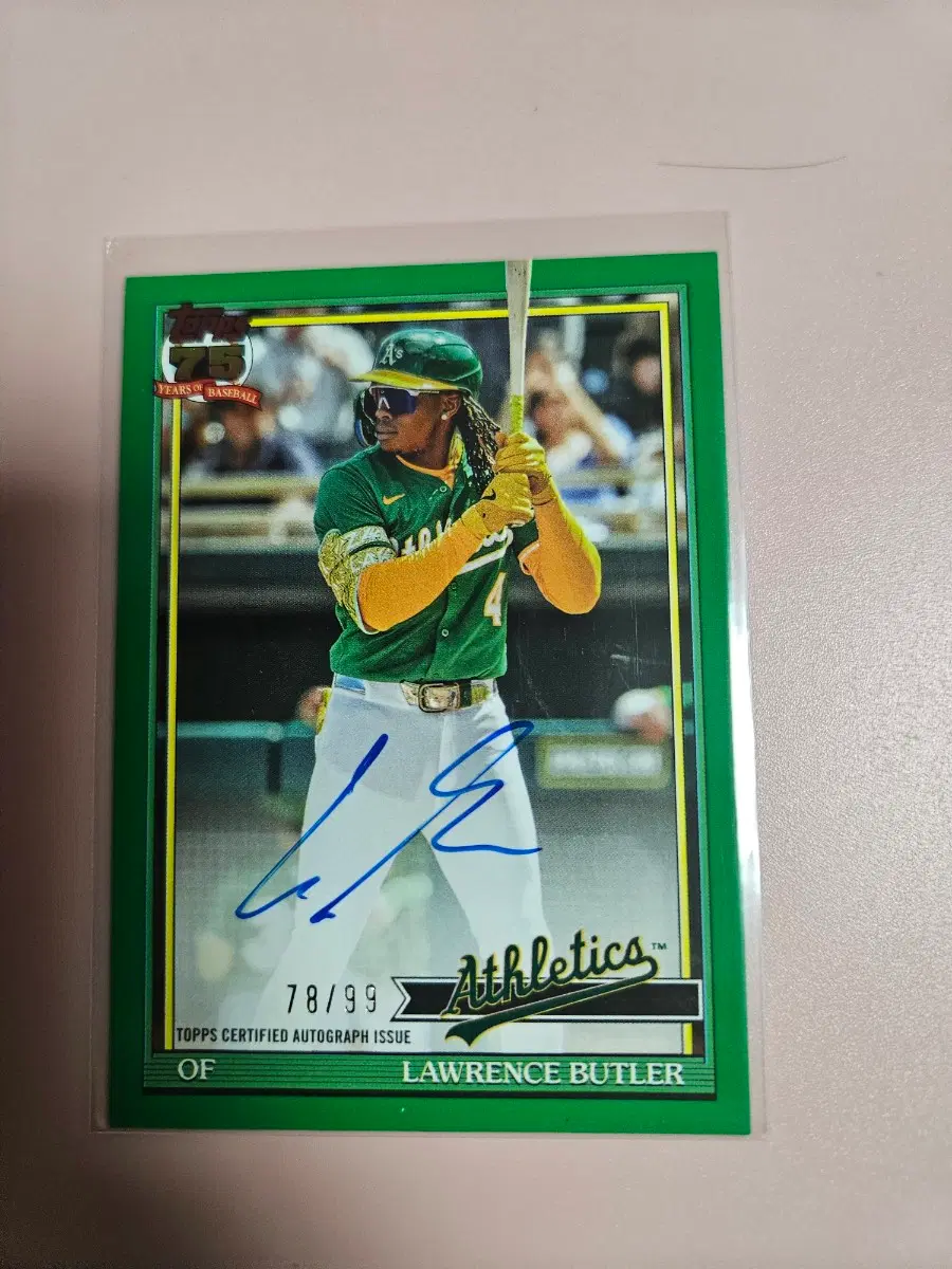 오클랜드)로렌스 버틀러 99장 한정 2026 Topps 오토 카드
