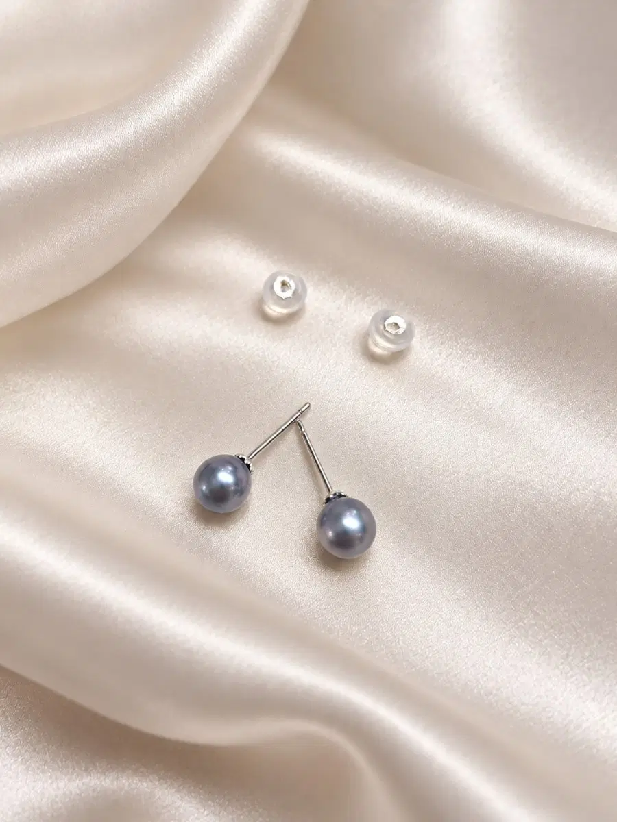 5mm 천연 해수 진주 귀걸이