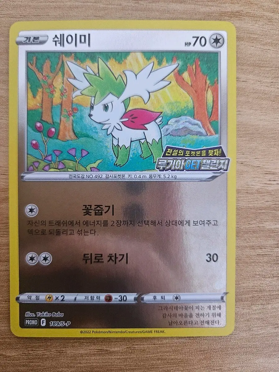 포켓몬카드 쉐이미 프로모 루기아겟챌린지
