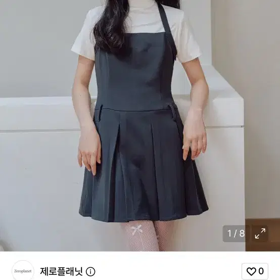 제로플래닛 달린 뷔스티에 플리츠 미니 원피스 [CHARCOAL] M