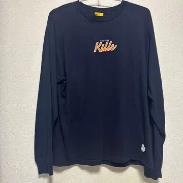 #FR2 Smoking kills 긴팔 티셔츠 네이비