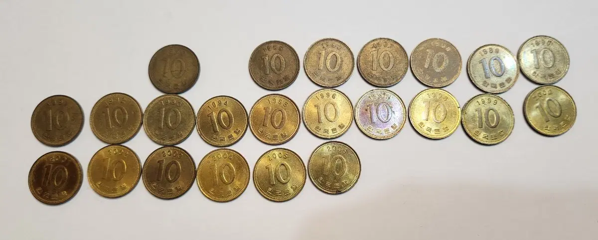 동전, 10원 동전 연도별 모음 (1983~2006년,84년 미발행)