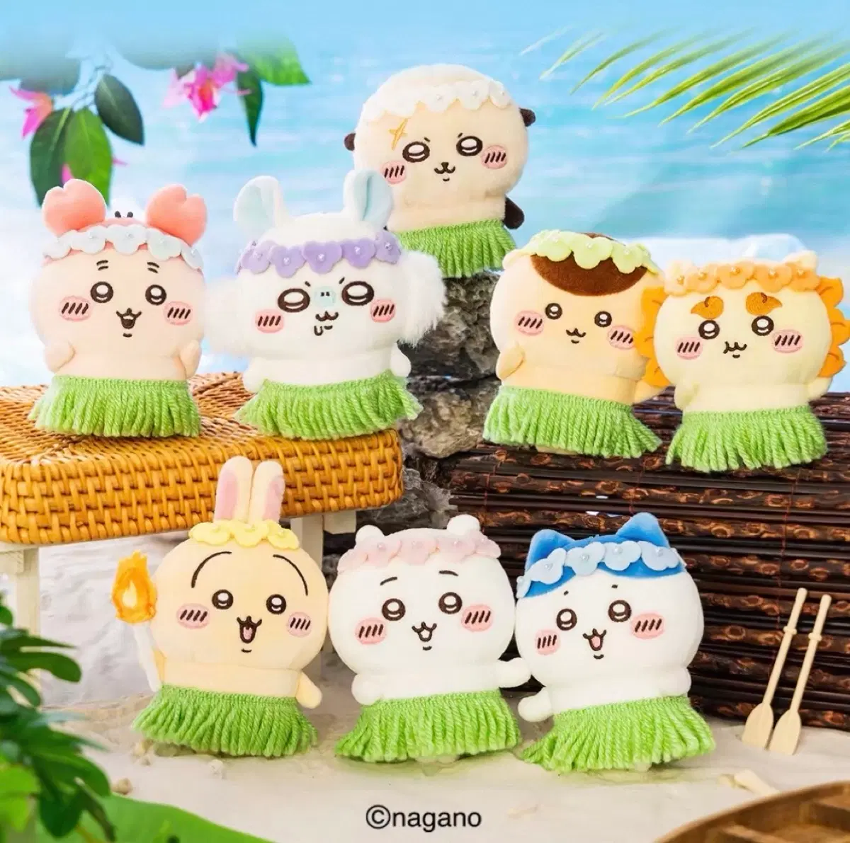 인어섬의 비밀 치이카와 인형 누이 키링 하치와레 우사기 모몽가 랏코 시사 쿠리만쥬 카니