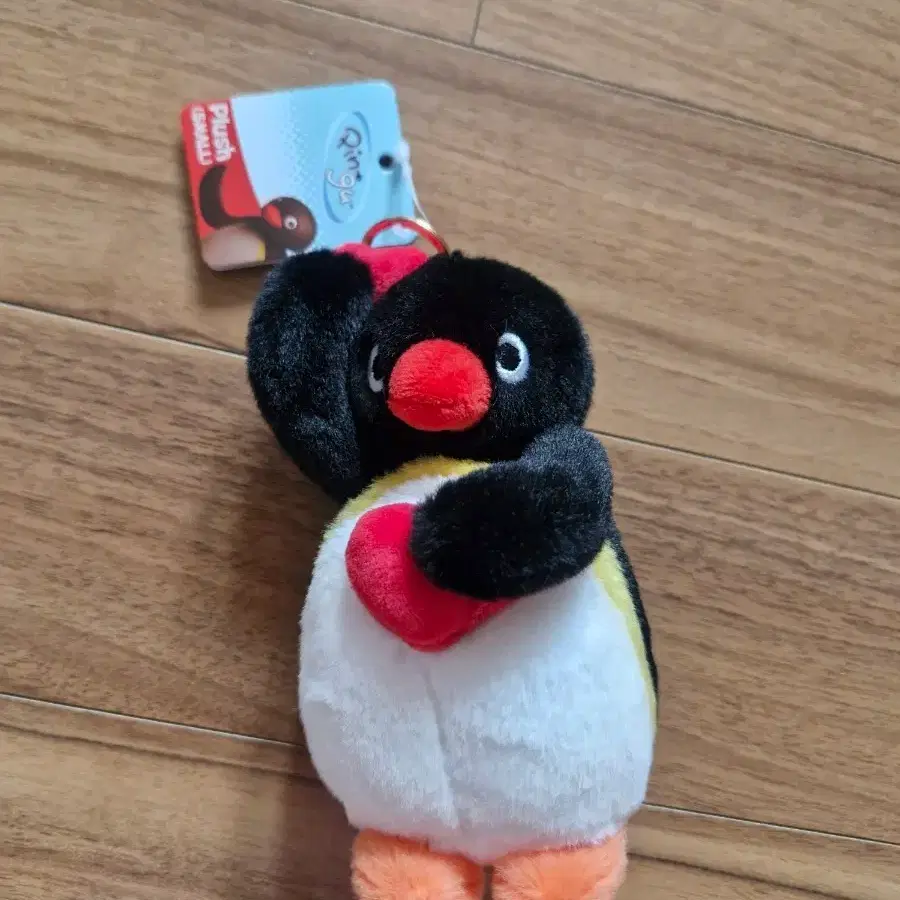 핑구 하트 인형 키링