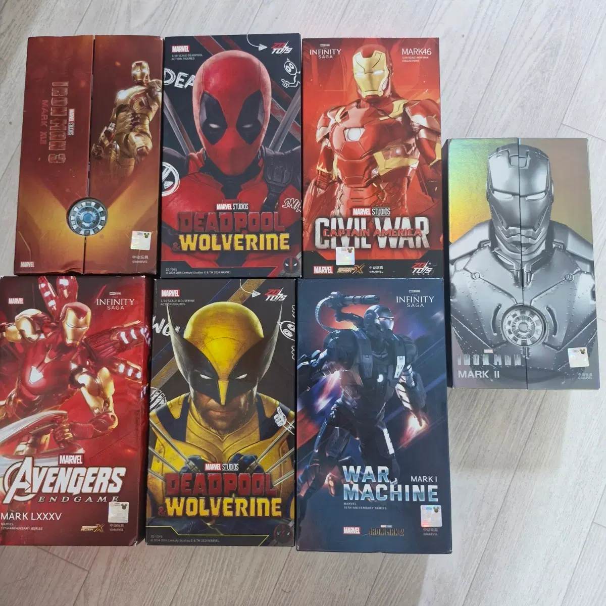 ZDTOYS 마블 피규어 7개 일괄판매합니다(개별x)