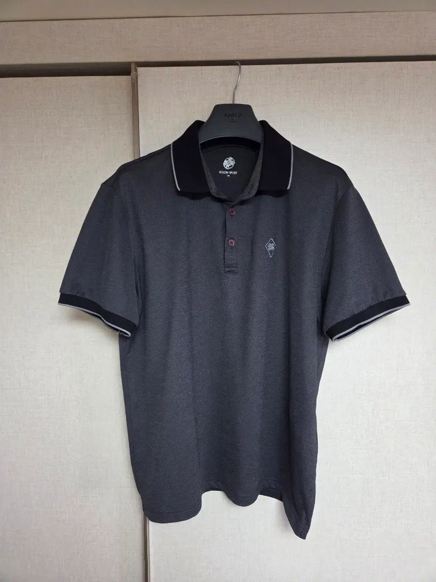 KOLON SPORT 멜란지 반팔 카라티 100