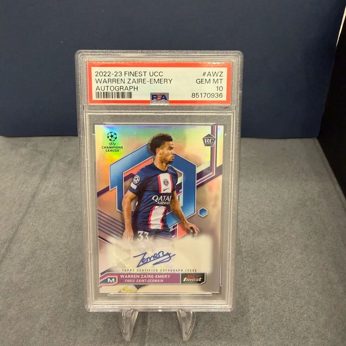 POP14 PSG 워렌 자이르 에메리 루키 오토 PSA10 등급카드
