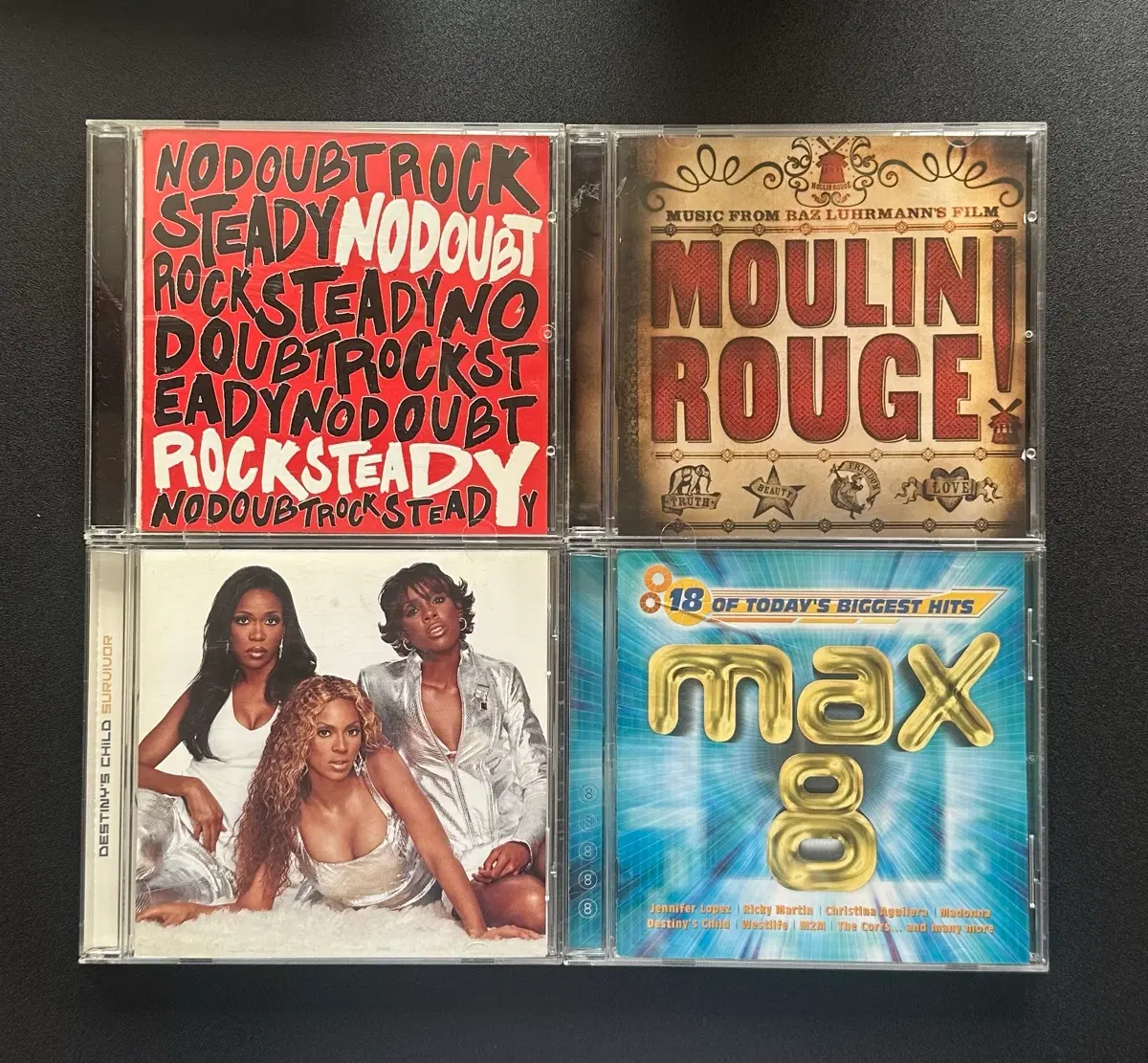 팝 명반 CD 4종 서바이버/물랑루즈OST/락스테디/MAX8