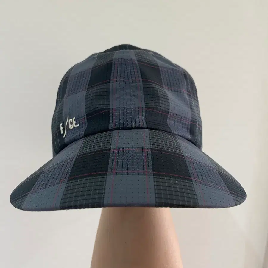 F/CE. high strengh 체크 패턴 볼캡 네이비