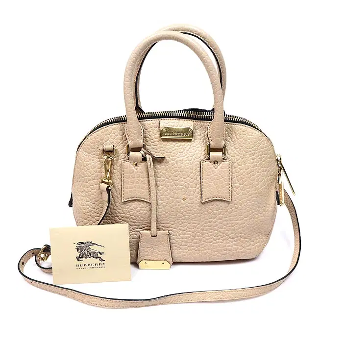 Burberry(버버리) 39216491 베이지 그레인 레더 오차드 볼링 스몰 2WAY MUJ39865BU