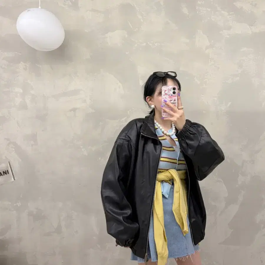 깨죽이 가죽점퍼