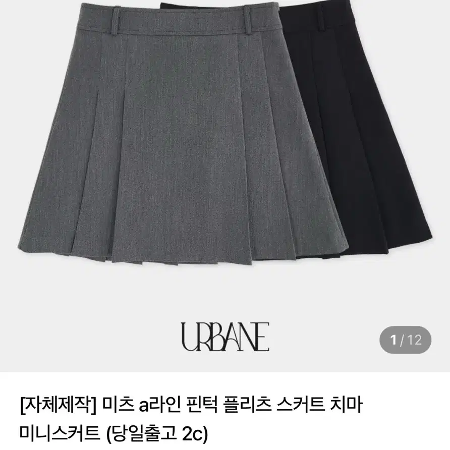{ 어베인 a라인 핀턱 플리츠 스커트 }