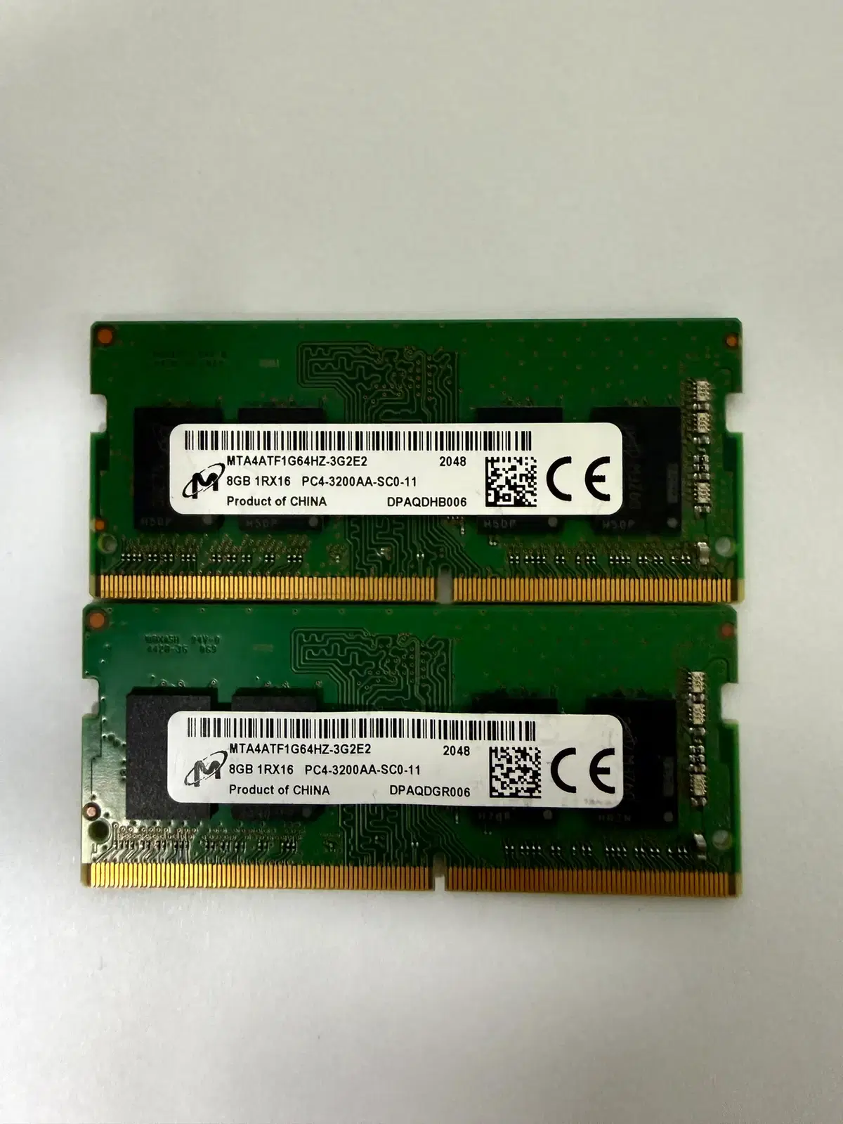 마이크론 노트북 DDR4 8G PC4-25600 2개