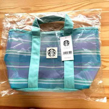 Starbucks 메쉬 백 라지 그린 미사용 새상품