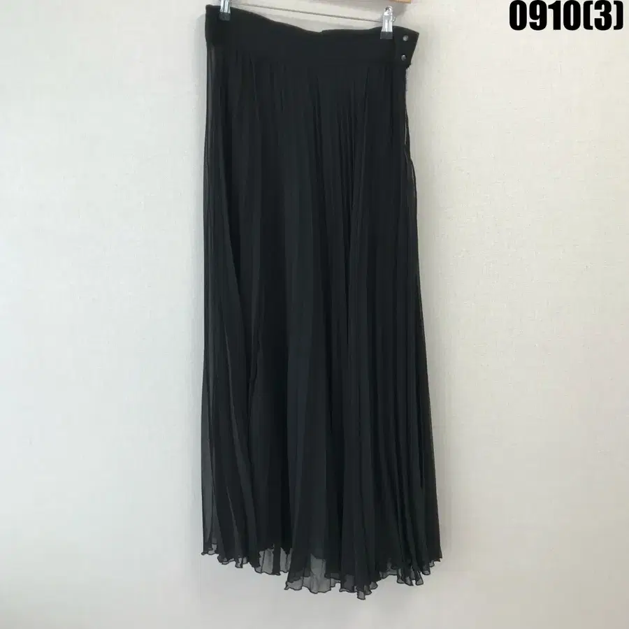 자라 주름 롱 스커트 블랙 S