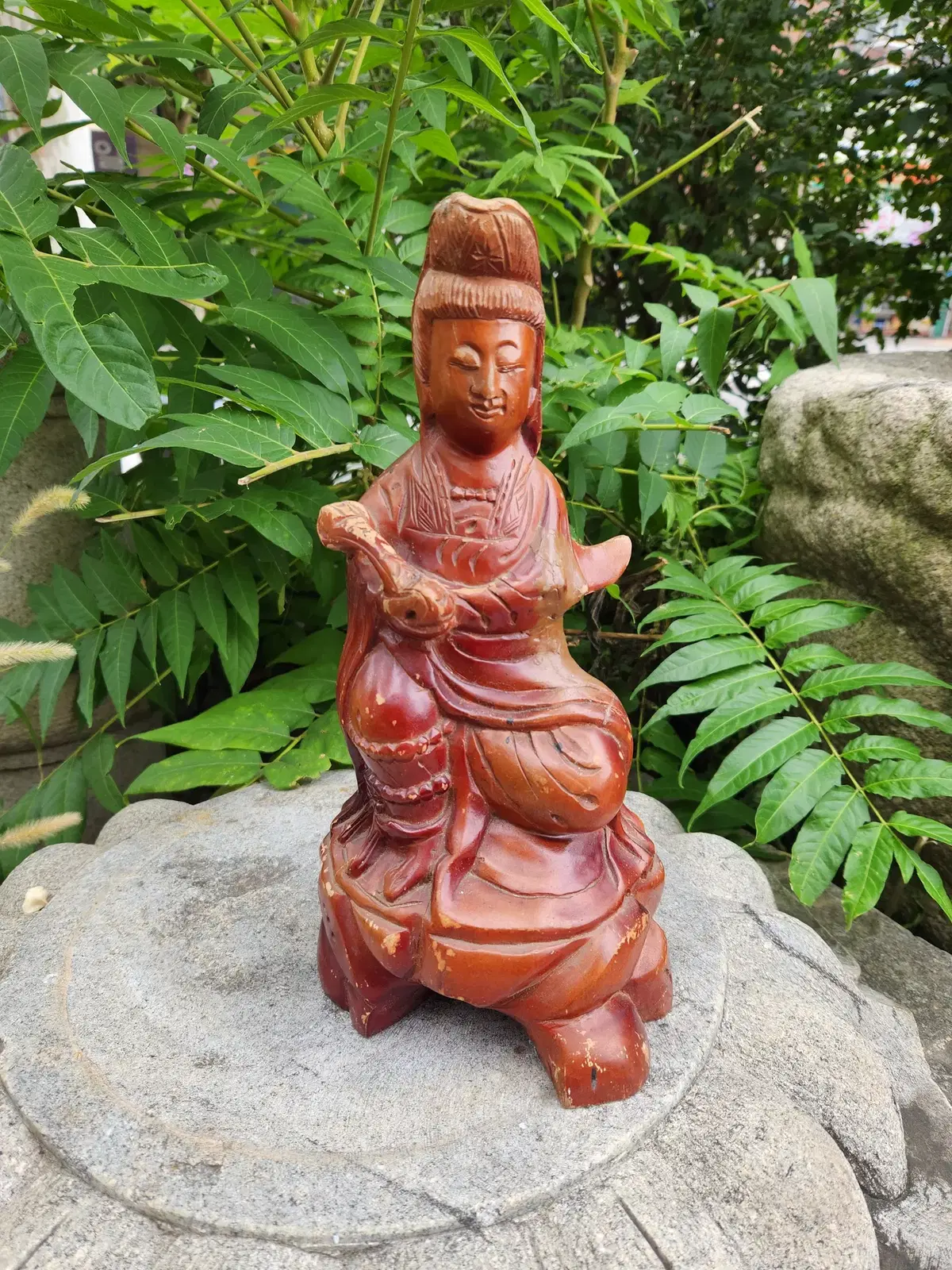 목재 불상 조각상 관음보살상