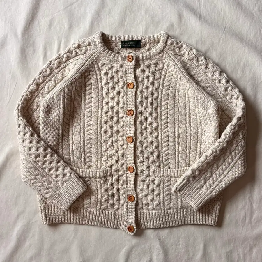 [55-66] 아일랜드 BLARNEY Woollen Mills 아란 니트 가디건