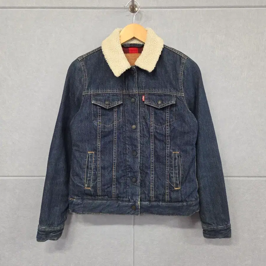 Levi's 리바이스 RDS 다운 쉐르파 데님 트러커 자켓 진청