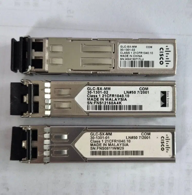 시스코 1G 지빅 - GLC-SX-MM / CISCO 1기가 멀티모드 트랜시버 / 30-1301-01 / 30-1301-02