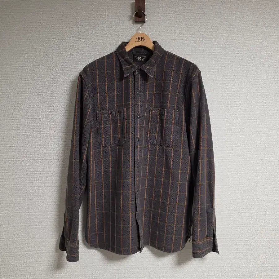 RRL 더블알엘 플래드 트윌 워크셔츠 L