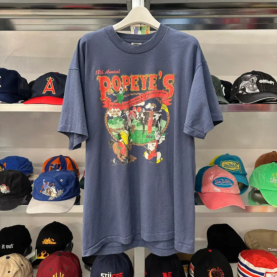 97 made in usa 뽀빠이 마라톤 기념 티셔츠
