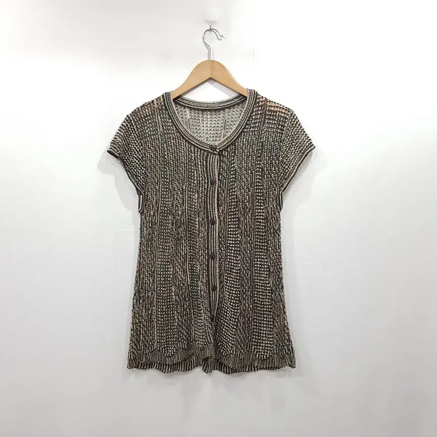 T76 빈티지 모리걸 하구미룩 캡소매 그물 조끼 베스트 여F