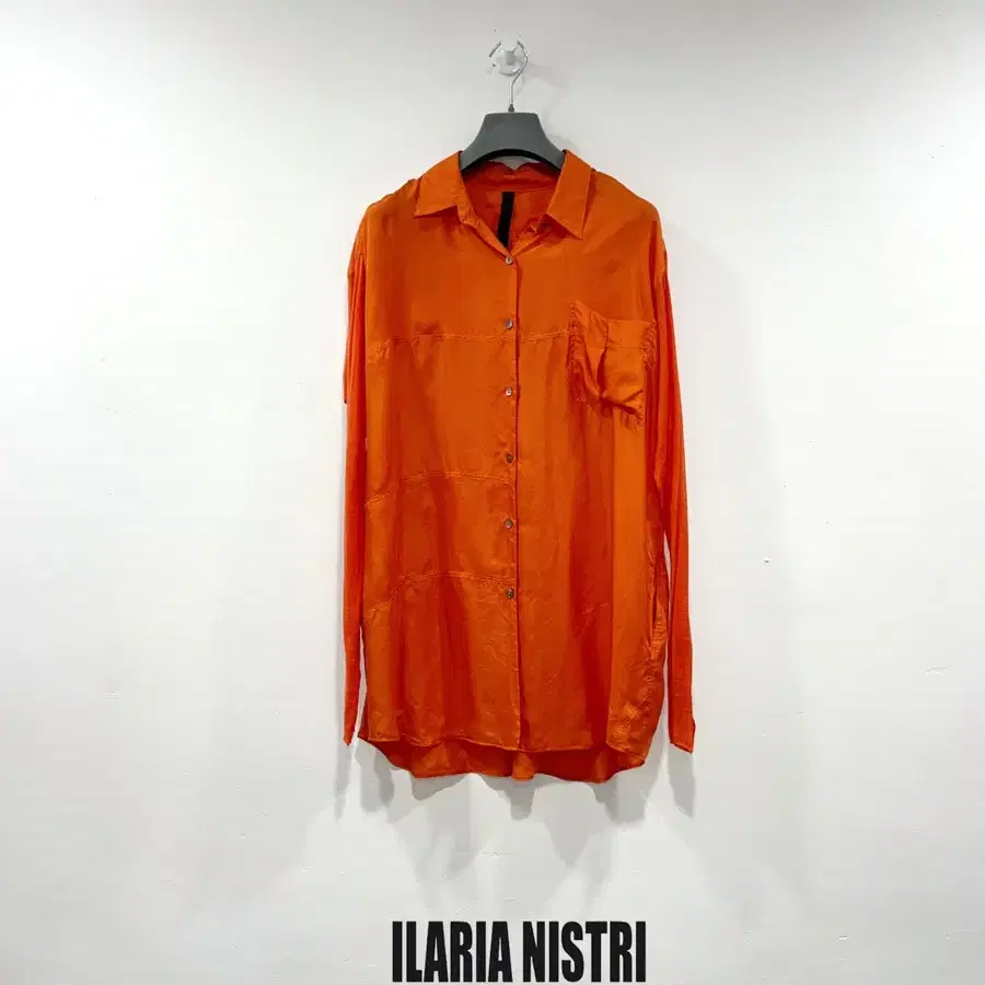 ILARIA NISTRI 일라리아 니스트리 실크 롱 블라우스 (L)