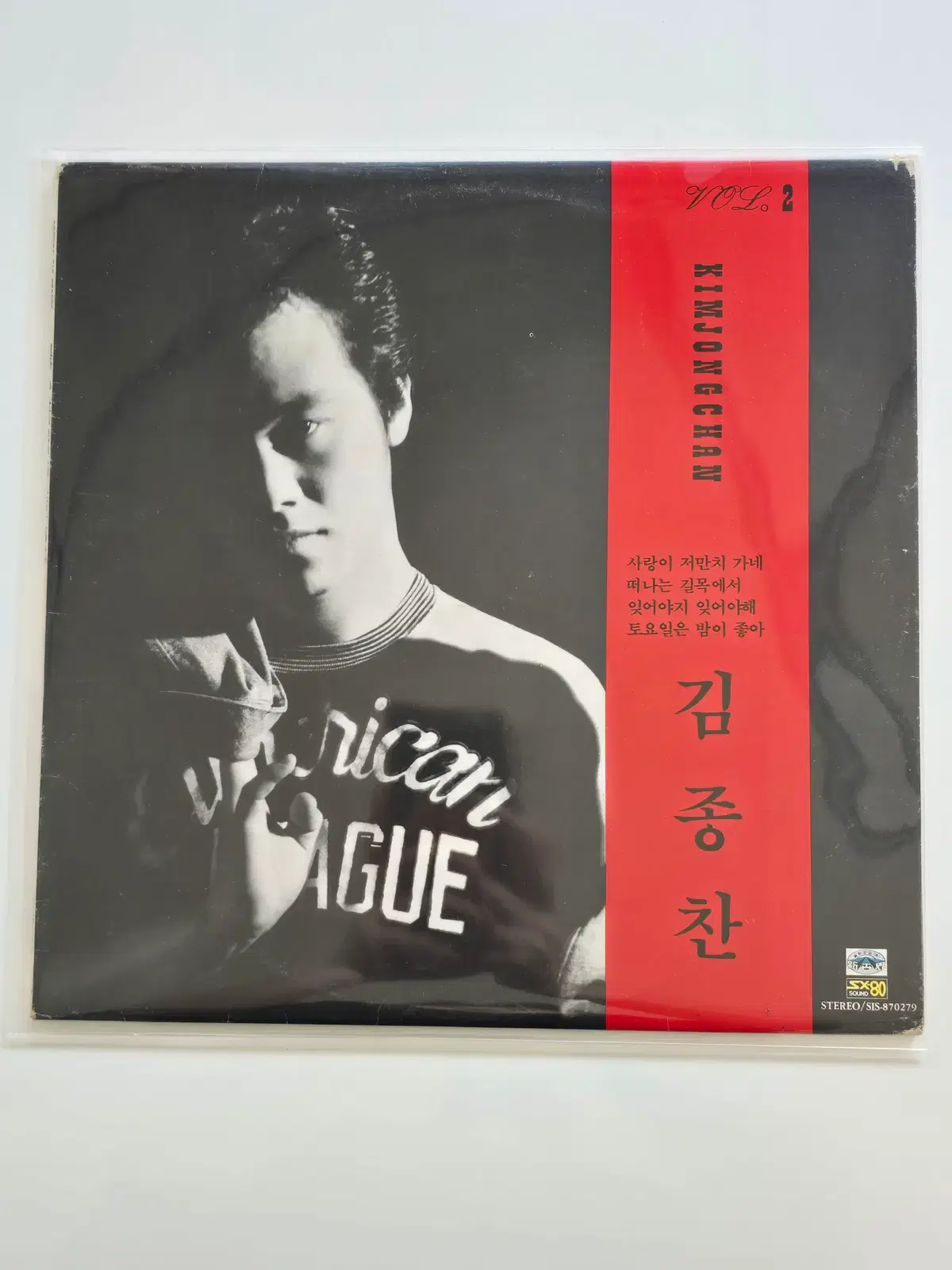김종찬 LP /2집 사랑이 저만치 가네/EX+/가사지